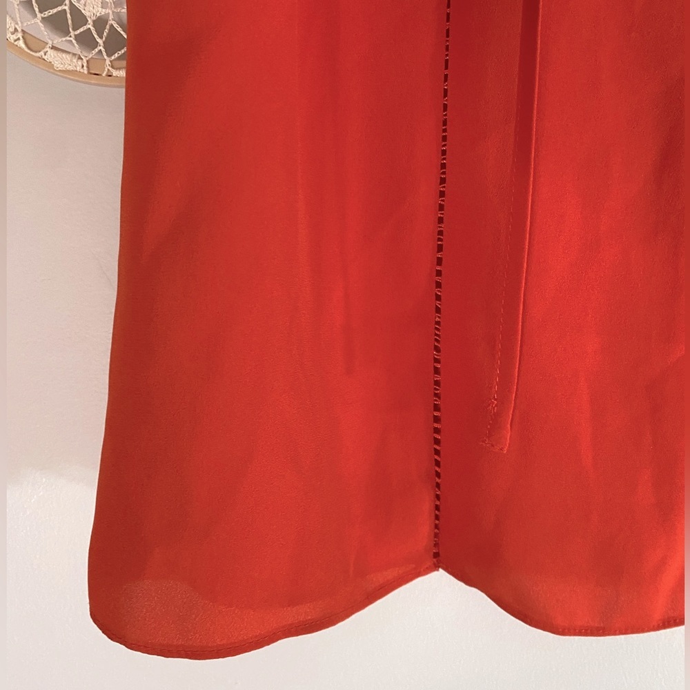 DEX tunic flutter sleeve with embellished, tie-front neckline - Picture 6 of 8